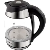 Esperanza EKK026, 1,7 l, 2200 W, Schwarz, Transparent, Glas, Kunststoff, Regelbare Temperatur, Wasserstandsanzeige