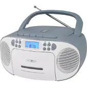 Reflexion RCR2260 weiß-blau / Boombox mit Radio, Kassette, CD und AUX-IN