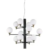 Ideal Lux Pendelleuchte Copernico 12-flg. Schwarz 197319 Rund