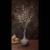 Linder Exclusiv GmbH LED Lichterzweig Lichterkette Dekozweige 54 LEDs Batterie schwarz