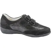 Waldlaufer Damen Schnürschuhe sportlich schwarz Gr. 7