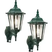 Konstsmide 2er-Set Aussenwandleuchten mit Bewegungsmelder Wandleuchte Wandlampe