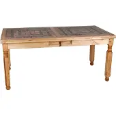 MiaMöbel Esstisch Mexico Möbel 140x90 cm Landhausstil Massivholz Pinie Honig