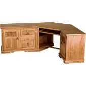 MiaMöbel Schreibtisch Mexico Möbel 218x80x163 cm Landhausstil Massivholz Pinie Honig
