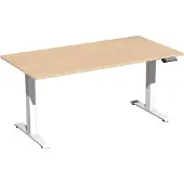Geramöbel Elektro-Hubtisch Elevate Basic, 800 x 1600 mm, buche/weiß