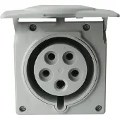 Pce CEE Wandsteckdose mit Klappdeckel Unterputz 32A 5P 400V IP44 Steckdose IZV 3253