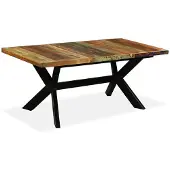 Syfax Esstisch Altholz Massiv und Stahlgestell 180 cm