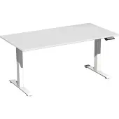 Geramöbel Elektro-Hubtisch Elevate Plus, 800 x 1600 mm, lichtgrau/weiß