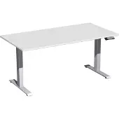 Geramöbel Tisch Elevate Plus 1600x800x630-1280mm silber/lichtgrau