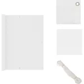 vidaXL Balkon-Sichtschutz Weiß 120x400 cm Oxford-Gewebe - Sonnenschirme & Sonnenschutze