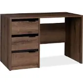 Konsimo Schreibtisch mit Schubladen,"MERO", Braun, Spanplatte, Elegant, 120x77x60cm