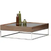 AEA Moderner Couchtisch aus Holz und Metall in Braun