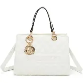 Gallantry Paris Gallantry, La Matelassé Shiny Handtasche aus Kunstleder, Weiß