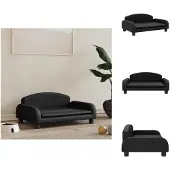 vidaXL Hundebett Schwarz 70x45x30 cm Kunstleder - Hundebetten
