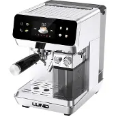 LUND Kaffeevollautomat mit Milchaufschäumer, 1350W, 8 Programme, Edelstahl