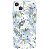 RIFLE PAPER Clear - Etui iPhone 14 Plus (Garten Party Blau)