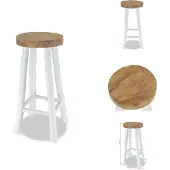 vidaXL Barhocker Teak Massivholz - Barhocker