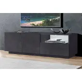 Möbelando Moderner TV-Schrank mit Schubladenschiebetüren 150cm Vega Low Ardesia