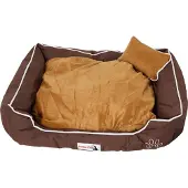 H4L Hundebett Hundekörbchen coffee-brown Hundekissen waschbar