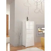 Möbelando Kommode Standschrank Hochkommode Wäscheschrank Schlafzimmer Schrank "Arona II"