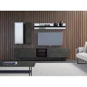 AEA Wohnwand Modern TV-Ständer Hänge Vitrine Luxus Wandregal Wohnzimmermöbel