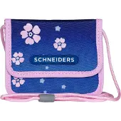 Schneiders Brustbeutel Geldbörse Neck Pouch Blue Bloom dunkelblau