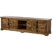 MASSIVMOEBEL24.DE MASSIVMOEBEL24 TV-Board Mango 220x45x60 dunkelbraun geölt RODEZ #150