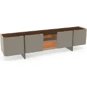 AEA Moderne Wohnwand Wohnzimmer Design TV Ständer Luxus Grau Lowboard