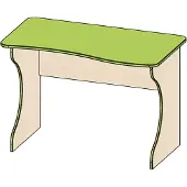 Feldmann-Wohnen Jugendzimmer Schreibtisch Tisch Computertisch 133 cm birke / lime grün