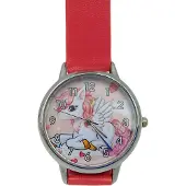 Excellent Kinderuhr Quartz rosa – Liegendes Einhorn