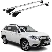 Menabo Dachgepäckträger, Querstange, für Mitsubishi Outlander, Baujahr 2014-2018, Farbe: Grau