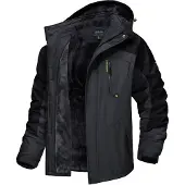 Sonstiges Herren Winter Skijacke Fleece Softshell Wasserdicht M Grau-Schwarz