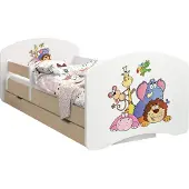 BDW Kinderbett, Doppelseitiges mit Schublade, Safari, 190/90