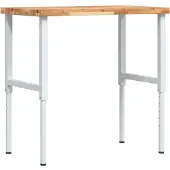 vidaXL Werkbank 100x60x(73-99,5) cm Massivholz Akazie Rechteckig