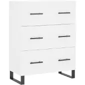 Syfax Sideboard Weiß 69,5x34x90 cm Holzwerkstoff