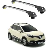 TURTLE DACHTRÄGER AIR-1 RENAULT CAPTUR J87 2013 - 2019 (Raised Rails) , Silber