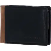Chiemsee Leder Geldbörse Houston RFID Mini Wallet Black / Cognac schwarz braun