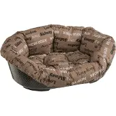 Ferplast Hundebett Sofa, Oval, 64x48x25 cm, Klein, Celeste, Mit Separatem Kissen, Innenbereich