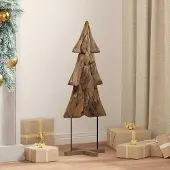 Syfax Weihnachtsbaum Braun 90 cm Massivholz Teak