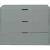 Möbelando Kommode Schubladenschrank Beistellschrank Holzkommode "Boulder III" Pine Green Bodengleiter