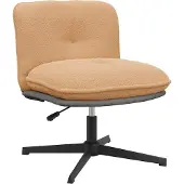 Syfax Bürodrehstuhl Beige Gelockter wollähnlicher Stoff