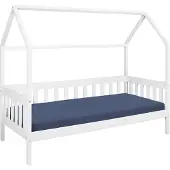 Ebuy24 Inter Link Hausbett Funky Housebed 90x200 Kiefer massiv weiss lackiert