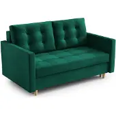 AX Living Spaxton 2 Sitzer Sofa Klein 155 Flaschengrün Schlaffunktion