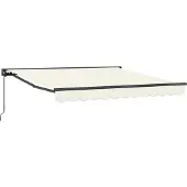 Syfax Markisenrahmen Creme 350 x 250 cm Polyester mit PolyurethanBeschichtung
