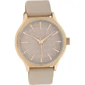 Oozoo Damen Armbanduhr taupe hellbraun Analog Timepieces Lederarmband D2UOC10106