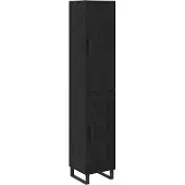 Syfax Highboard Schwarz Eichen-Optik 34,5 x 34 x 180 cm Holzwerkstoff