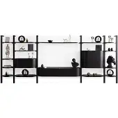 Xl Moebel Gmbh Exklusive Schwarze Wohnwand Designer Wohnzimmer Möbel Edle Holzwand