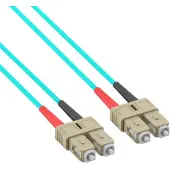 EFB Elektronik EFB O7413.10 Duplex Jumper SC-SC 50/125μ, OM3, LSZH, aqua, 3.0mm, 10m O741310