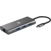 Xtrememac XWH-HUB8-13, USB Typ-C, HDMI, RJ-45, USB Typ-C, MiniSD, SDHC, SDXC, 40000 Mbit/s, Grau, 1 Stück(e)