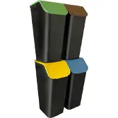 Practic Mülltonne zur Mülltrennung, 35l, 4er-Set